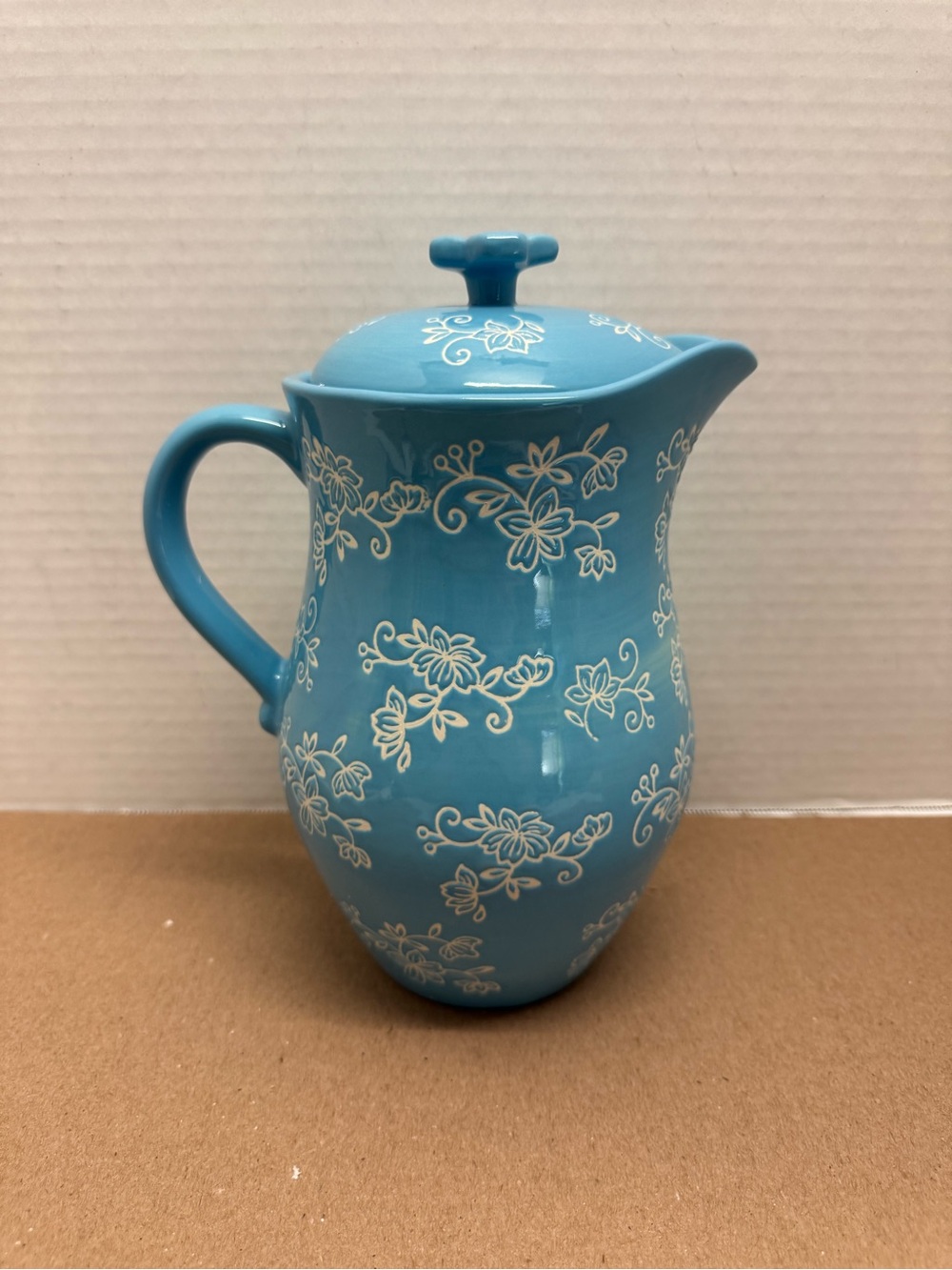 Temp-tations Floral Lace 2 Quart Lidded Pitcher